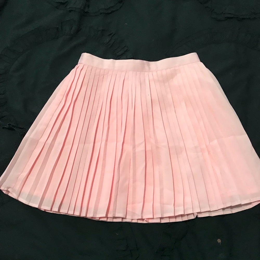 Janie & Jack Pink Chiffon Pleated Skirt